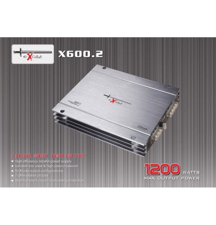 EXCALIBUR X600.2 AMPLIFICATOR PE 2 CANALE, 1200W